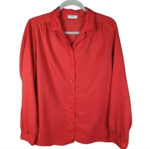 Levi Strauss VINTAGE blouse in coral no size tag see measurements please